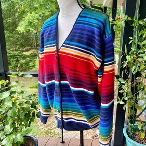 LIZ & CO. size XS ( oversized) — Cool multicolor Cardigan !